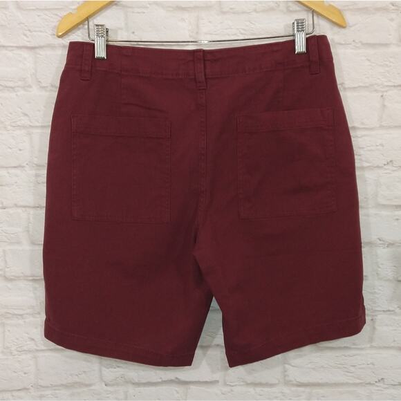 L Goodthreads Mens Shorts Burgundy Dark Wine Red Canvas Casual NWOT Waist 30 x 9 - Picture 4 of 8